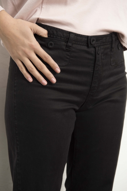 Pantalon en satin 49% lyocell 48% coton 3% elasthanne