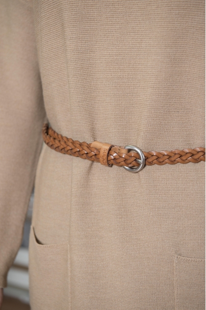 Fine belt in 100% leather