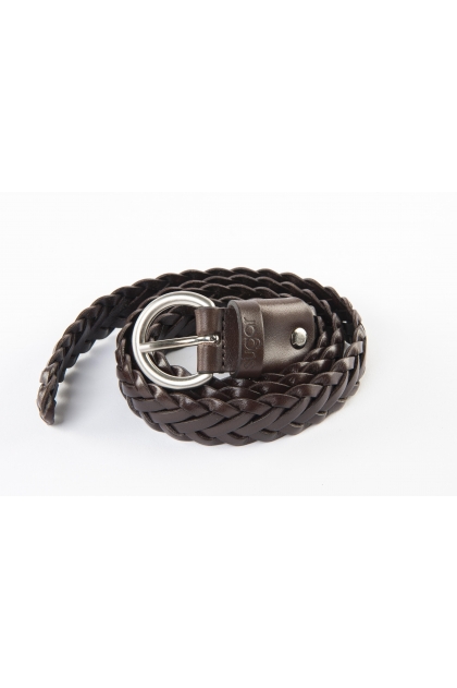 Braided belt "6 brins" 100% real leather