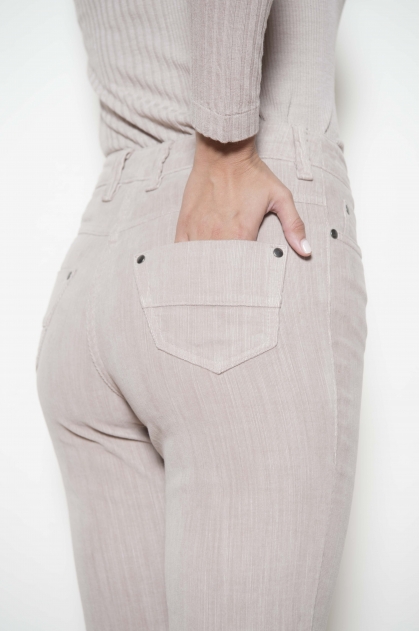 5-pocket trousers in velvet elastomer 82% cotton 18% elastomultiester