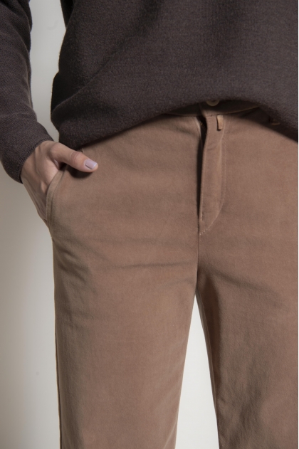 Suede bridge pants 83% cotton 17% elastane