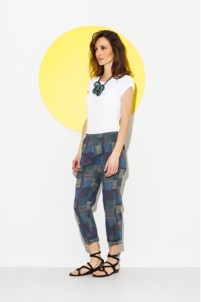 T-shirt in brogue knit 85% viscose 15% silk