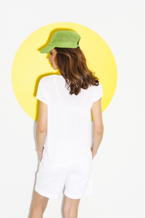Shorts in Fine gabardine used 100% Cotton