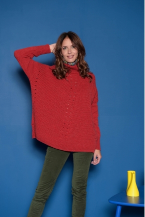 Poncho 45% polyacrylique 40% alpaga 15% laine