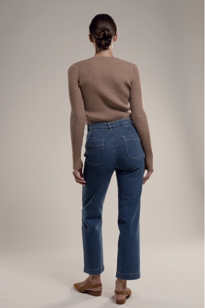 Pantalon denim 99% coton 1% élasthanne