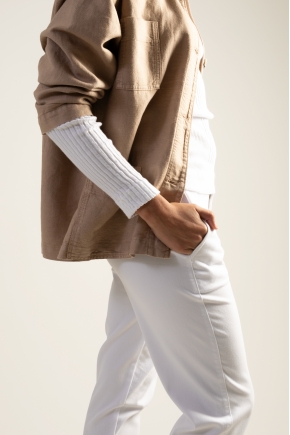 Veste toile 70% lin 30% coton