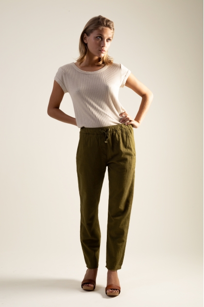 Tee-shirt côte richelieu 85 % viscose 15 % soie