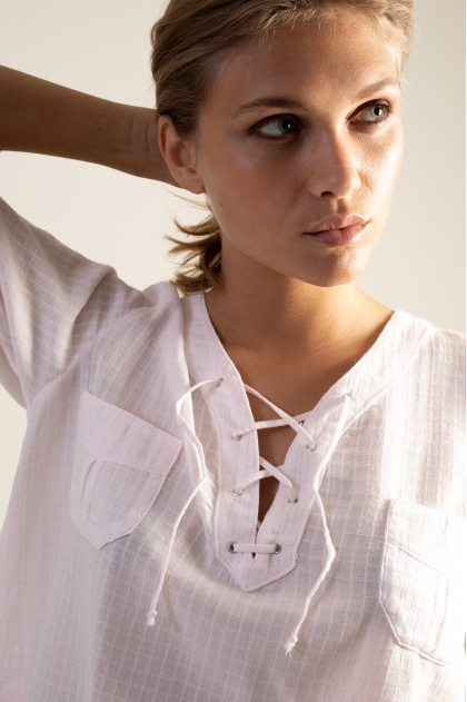 Lace shirt 100% cotton