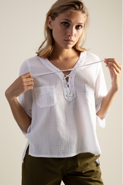 Lace shirt 100% cotton