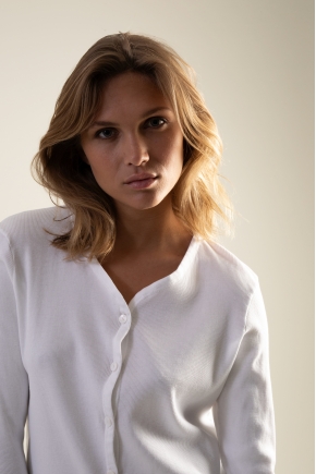 Gilet maille côtelée 100% coton