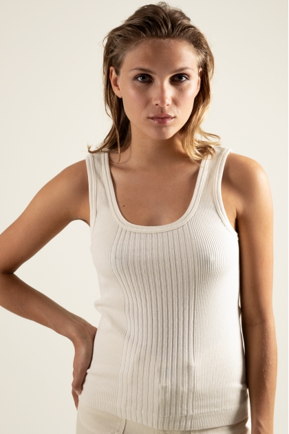 Débardeur en maille Richelieu 100% Coton