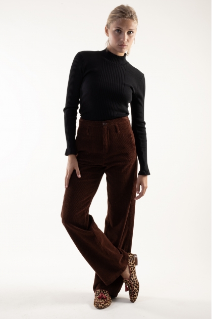 100% cotton funnel neck T-shirt