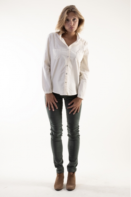 Pants 5 pockets velvet fine ribbed stretch 80% cotton 18% polyamide 2% elastane