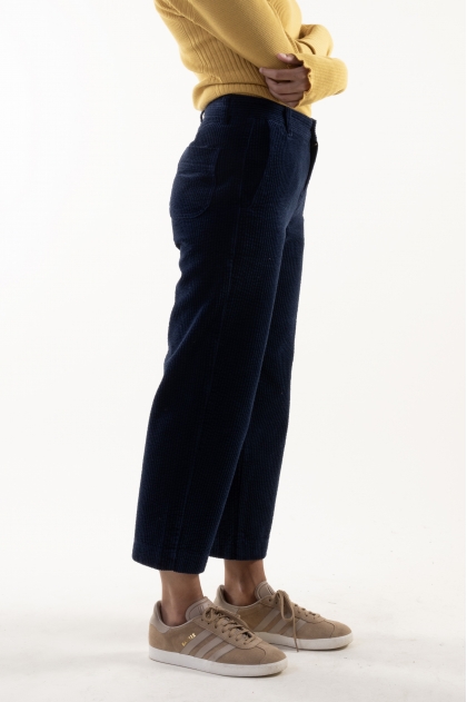 Pantalon court 100% Coton velours grosses côtes