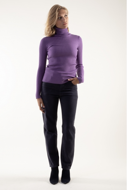 Pull chaussette col roulé laine mérinos extrafine 100% pure laine vierge