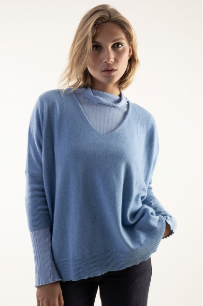 Cashmere Jersey Sweater 30% Wool 35% Polyamide 35% Viscose 5% Cashmere