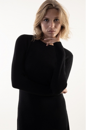 Fine English Rib Dress 50% Merino Wool 50% Acrylic