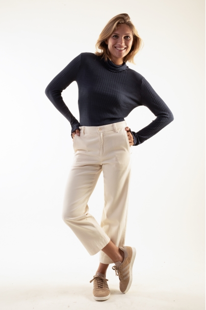 Suede bridge pants 83% cotton 17% elastane