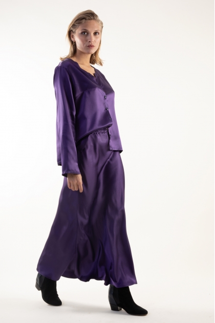 Jupe 70% acétate de cellulose 30% Cupro