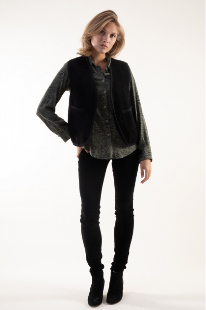 Gilet  fausse fourrure100% Coton