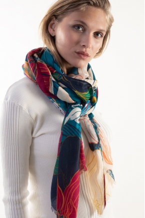 Scarf 80% viscose 20% wool