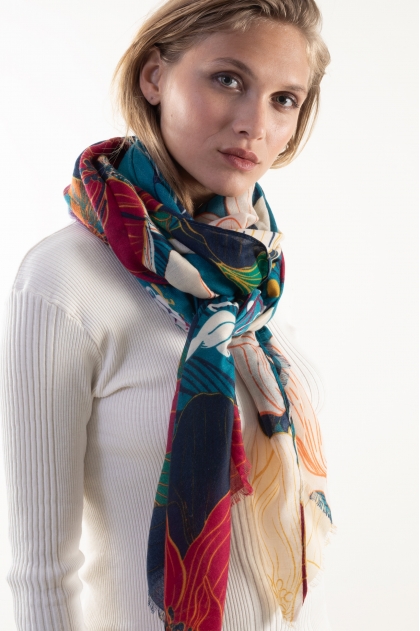Scarf 80% viscose 20% wool