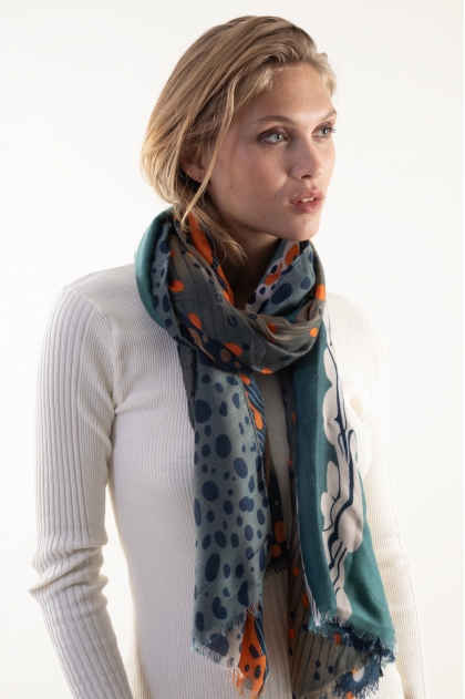 Echarpe 80% viscose 20% laine