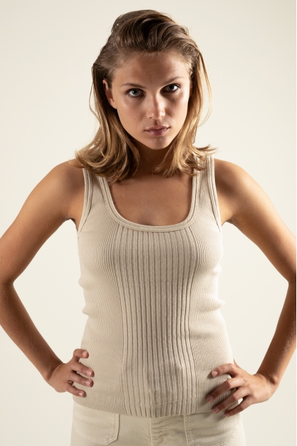 Débardeur en maille richelieu 100% Coton