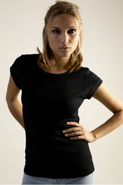 Tee-shirt "loup de mer" en maille  richelieu 100% coton