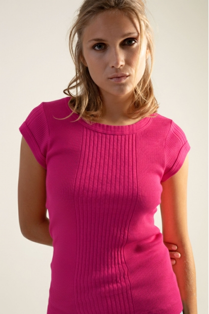 Tee-shirt "loup de mer" en maille  richelieu 100% coton