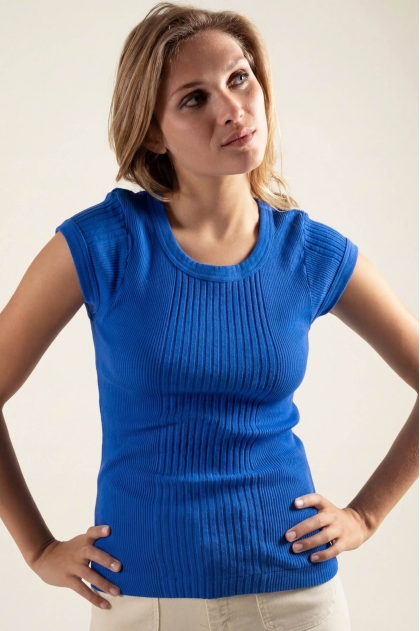 Tee-shirt "loup de mer" en maille  richelieu 100% coton