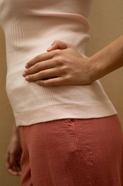 Débardeur en maille richelieu 100% Coton