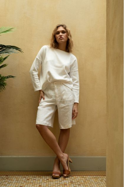 100% Linen Bermuda Shorts