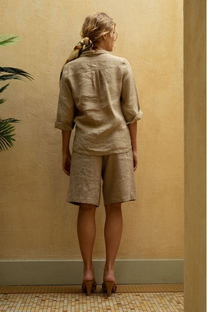 100% Linen Bermuda Shorts