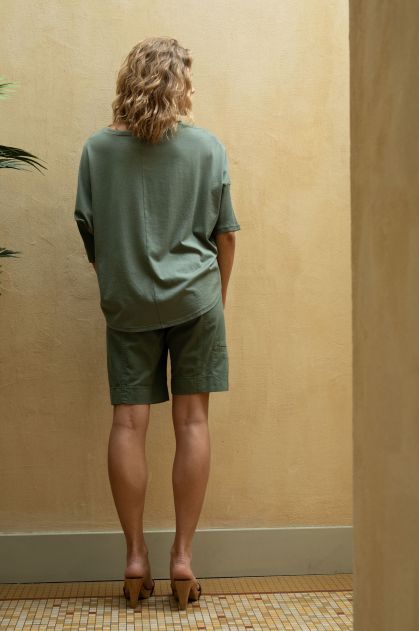 Bermuda en Fine gabardine used 100% Coton