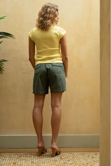 Short en Fine gabardine used 100% Coton