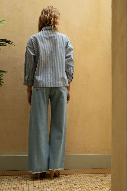 Chemise ray&eacute;e 100% Coton