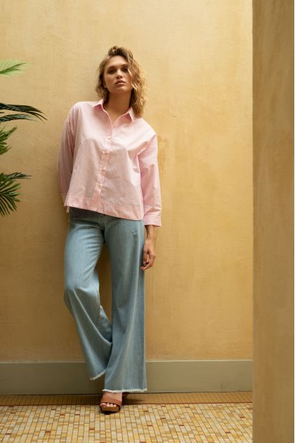 Chemise rayée 100% Coton