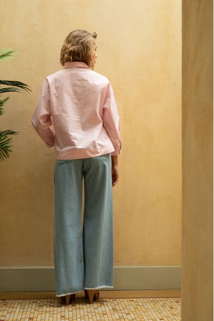 Chemise rayée 100% Coton