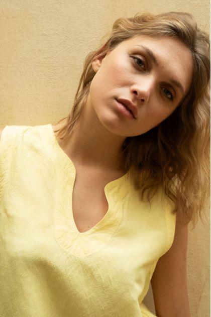 Top 50% Linen 50% Viscose