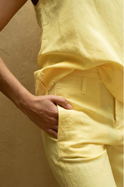 Pantalon 50% Lin 48% Viscose 2% Polyester