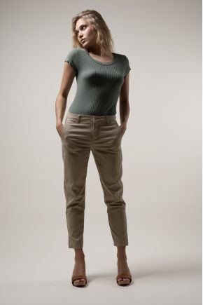 Tee-shirt en maille richelieu 85 % viscose 15 % soie