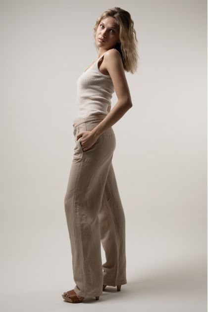 Trousers 50% Linen 48% Viscose 2% Polyester