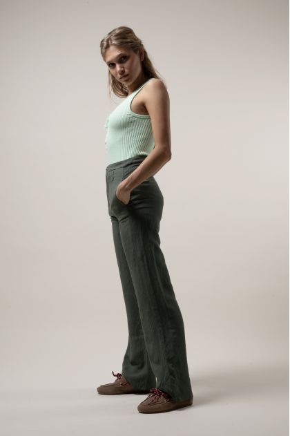Pantalon 50% Lin 48% Viscose 2% Polyester