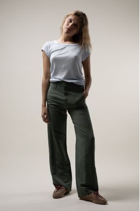 Pantalon 50% Lin 48% Viscose 2% Polyester