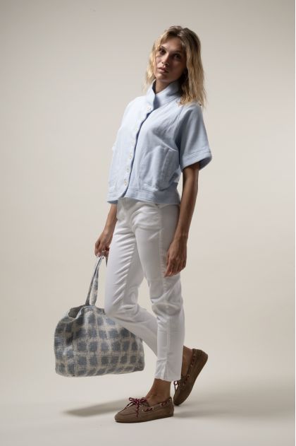 Pantalon court 66% Coton 31% Polyamide 3% Elasthanne