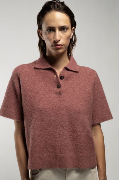 Polo 58% alpaga 40% polyamide 2% élasthanne