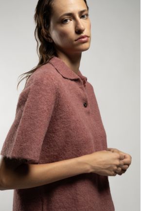 Polo 58% alpaga 40% polyamide 2% élasthanne