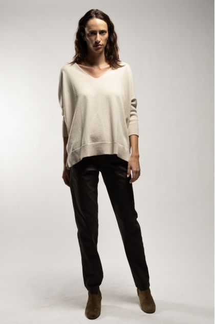 Sweater 36% polyamide, 26% wool, 26% viscose, 7% metallic yarn, 5% cashmere
