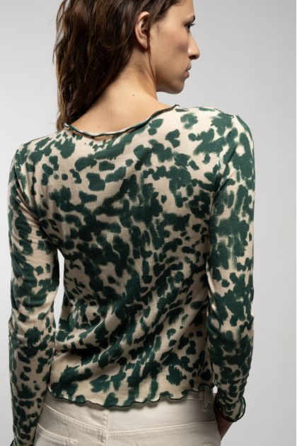 Tee-shirt 66% lyocell 28% laine vierge 6% élasthanne